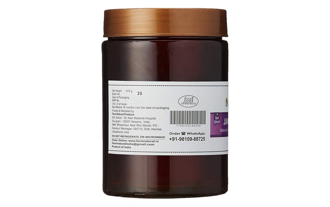 Farm Naturelle Jamun Honey    Plastic Jar  815 grams